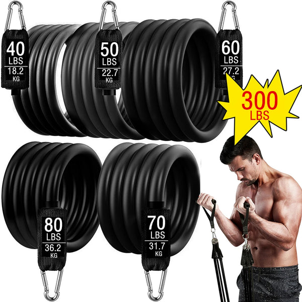 300LBS Fitness Exercises Resistance Bands Set Latex Tubes Excerciser Training Workout Gym Equipment for Home Bodybuilding Band